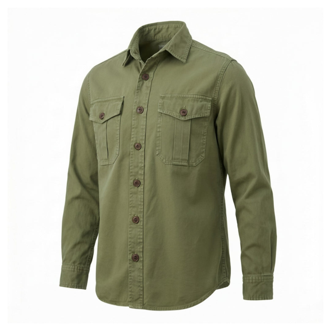 GABARDINE GUIDE SHIRT ALASKA VERDE