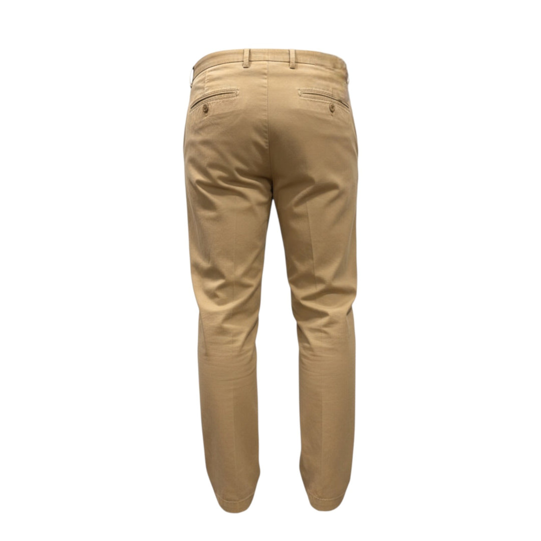 PANTALONES PORTOBELLO DE ALGODÓN BEIGE