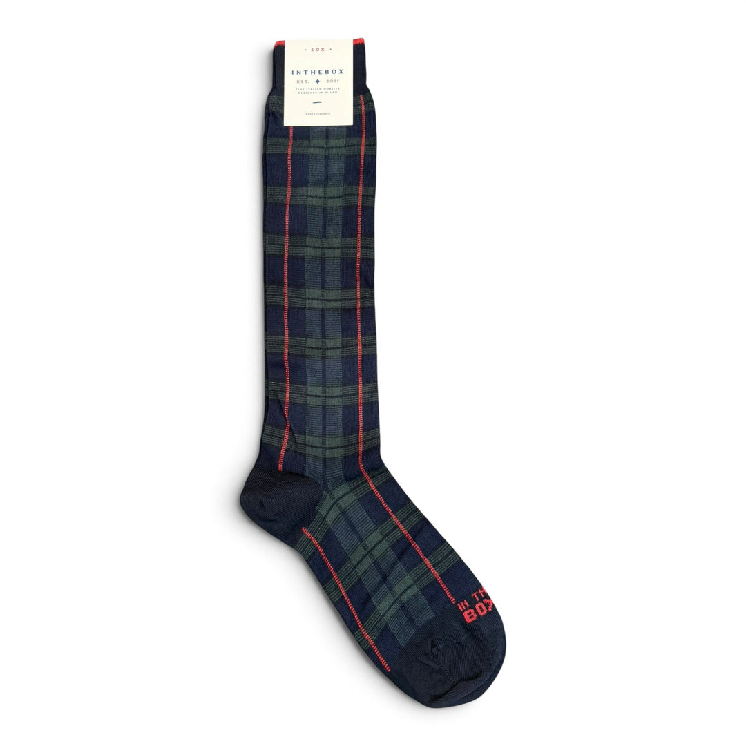 Calze Tartan Verde/Blu