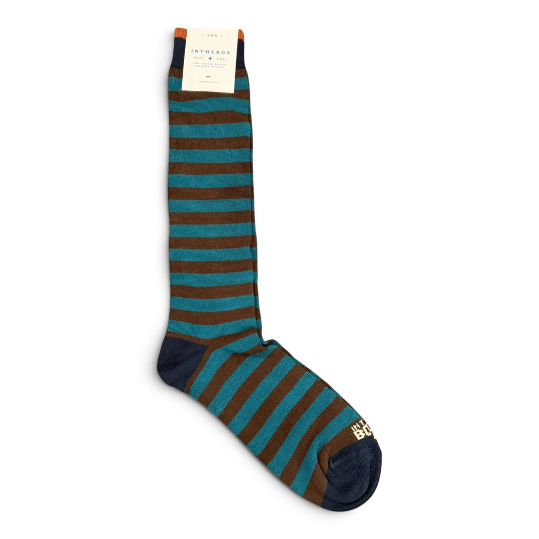 Calze Stripe Rugby Ottanio/Marrone