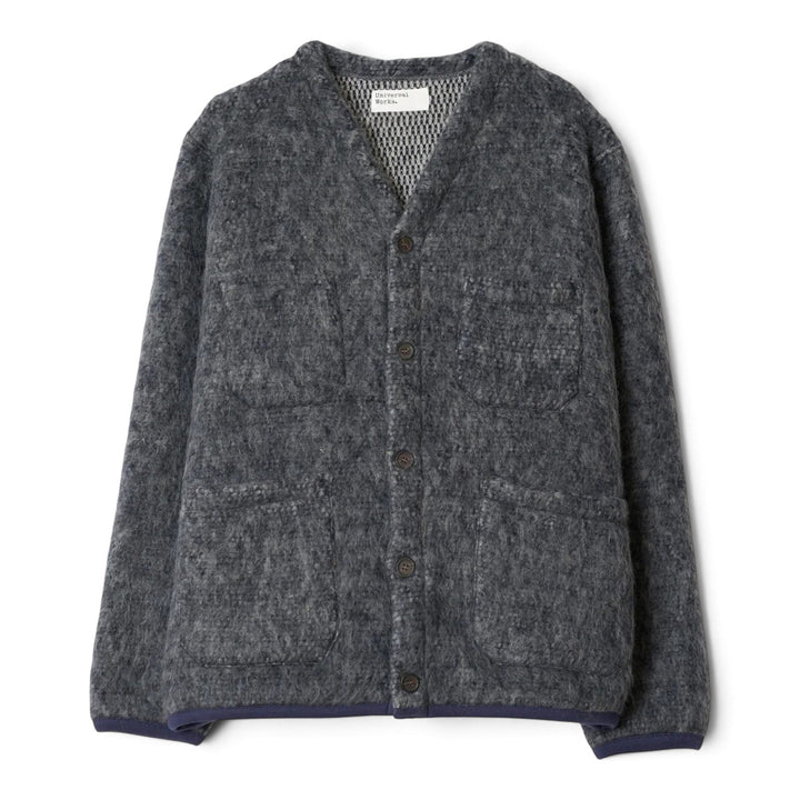 Cardigan Losso Mohair Mix Navy/Pale Grey