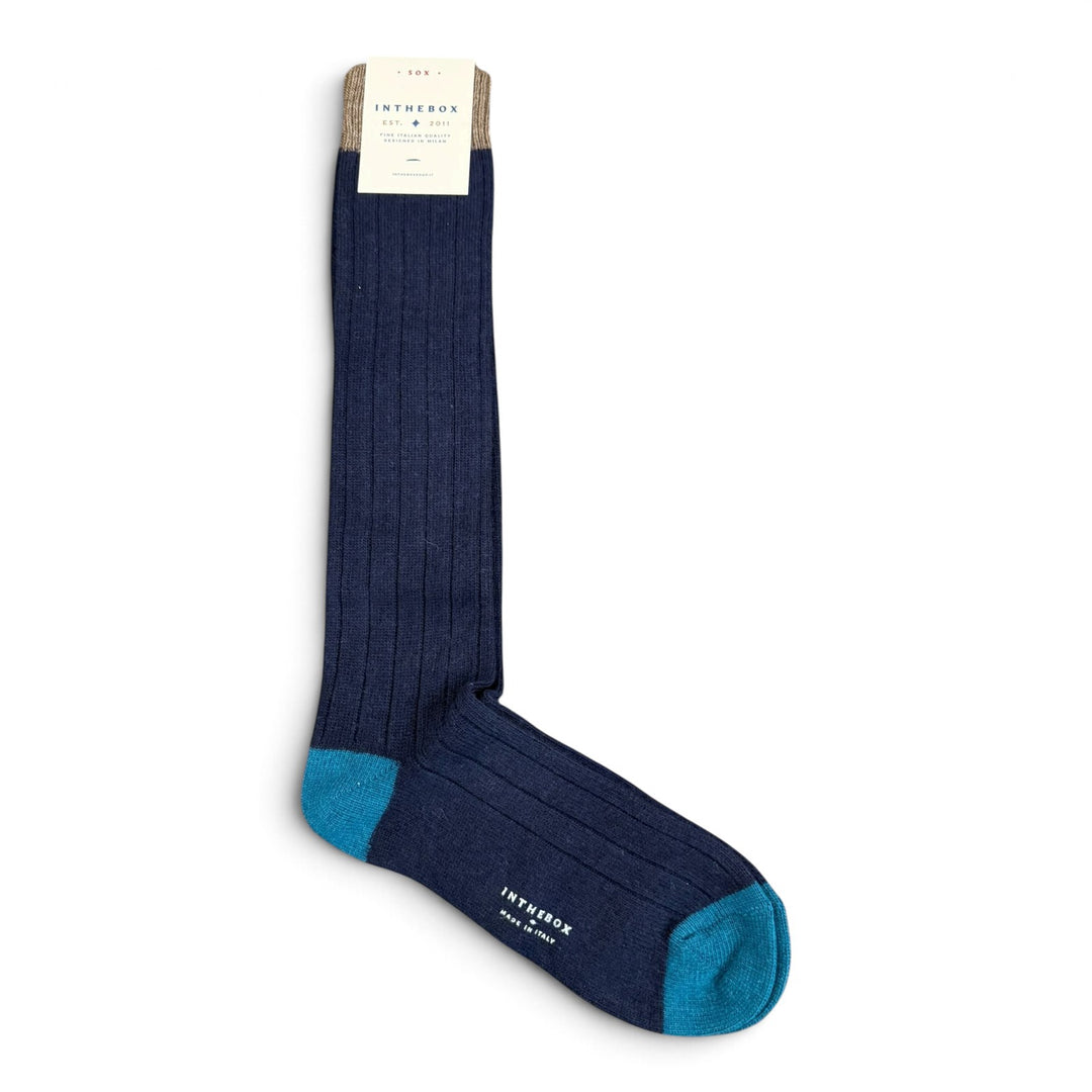 Calze Cachemire Basic Blu