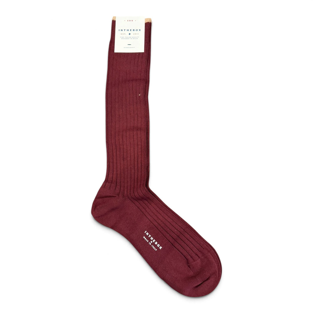Calze Cotton Basic Bordeaux