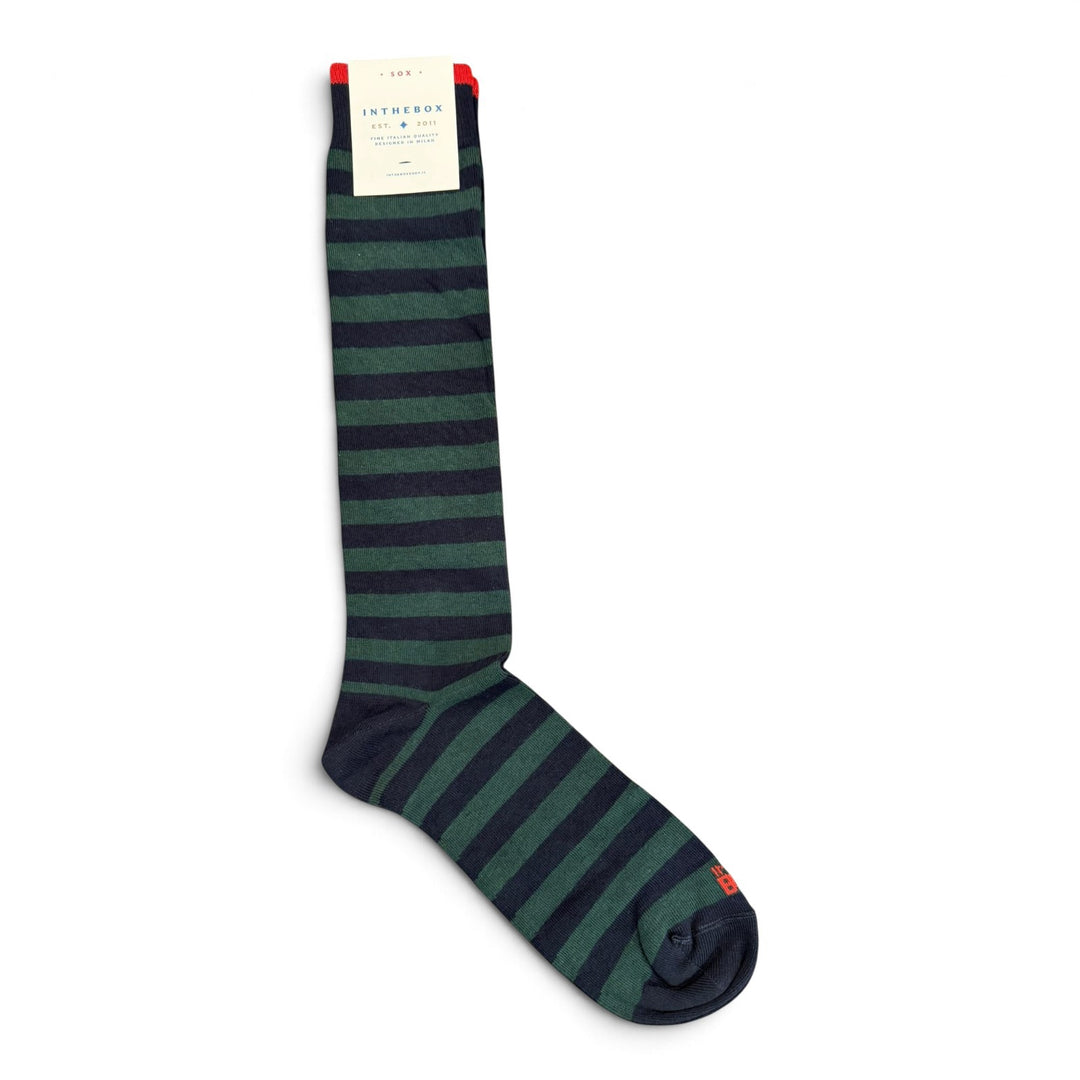 Calze Stripe Rugby Blu/Verde Scuro