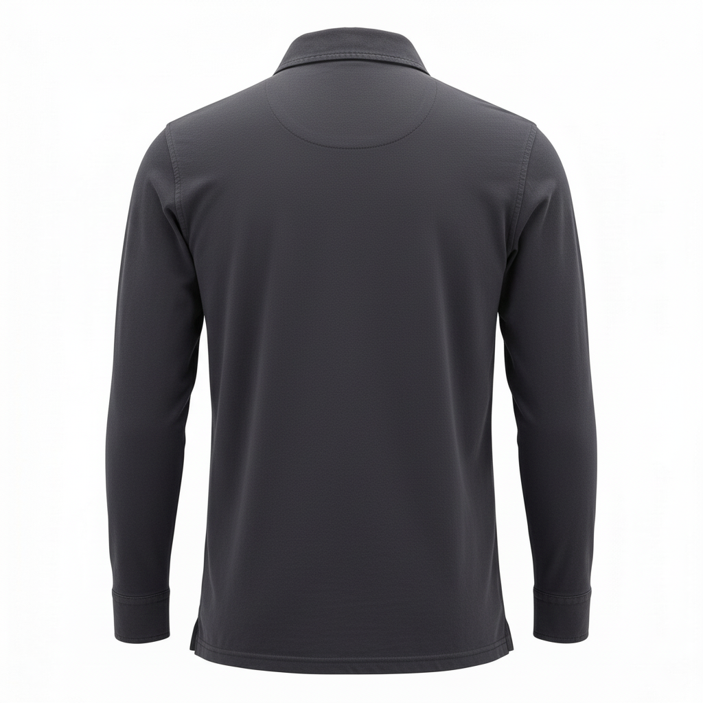 Polo Manica Lunga York Jersey Navy