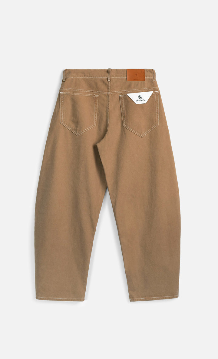 Wooden Pantalone Balloon Cammello Beige - foto 11